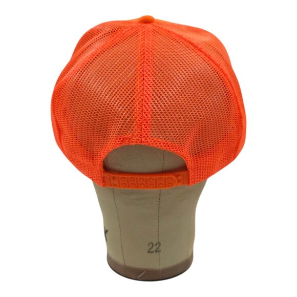 BFI Rope Braid Mesh Snapback Cap Vintage Trucker Foam Baseball Hat Blaze Orange - Picture 4 of 13